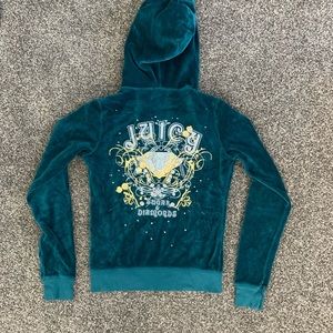 VINTAGE Teal Juicy Couture Velour Jacket